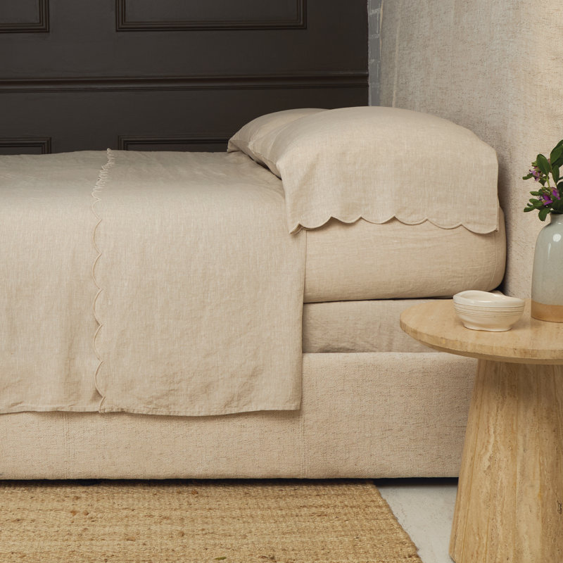 Ensemble de draps Kelly, Lin, Ensemble de draps grand lit + 2 taies d'oreiller