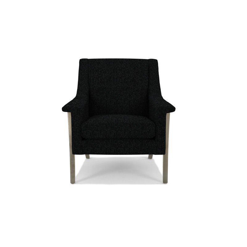 Fauteuil Arlo, Bois flottant, Polyester onyx