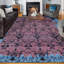 Tapis mauve et rouge noué à la main de haute qualité