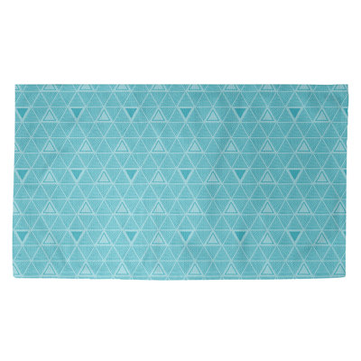 Triangles bleu sarcelle Tapis décoratif