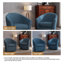Upholstered Linen Blend Swivel Barrel Chair-314721920