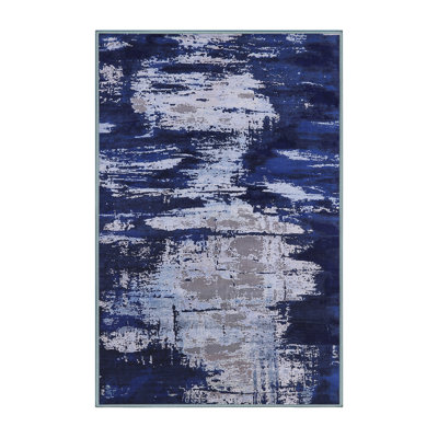 Tapis bleu / gris Brogden