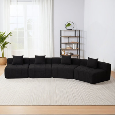 Canapé modulaire courbé Chenille