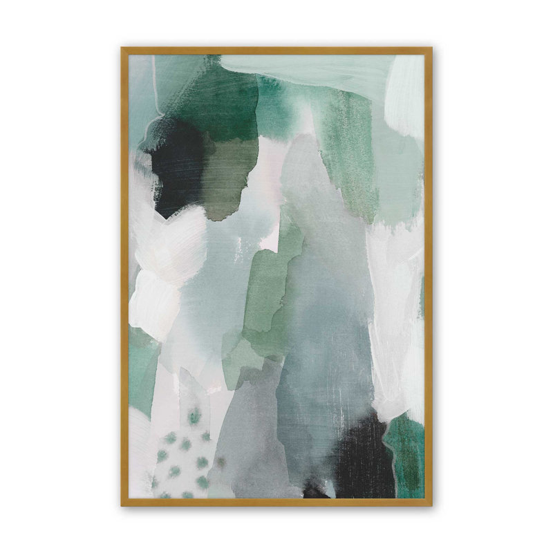 Emerald Mist I Print dans un cadre, Or poli, H 21,25 po x l 17,25 po