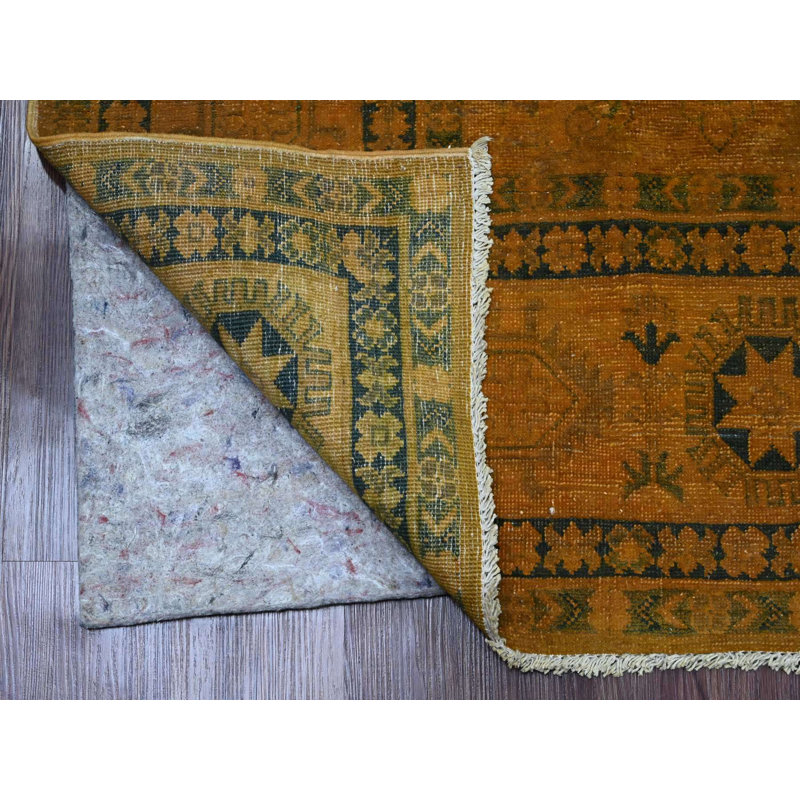 Tapis oriental rectangulaire en laine noué à la main surteint 7 pi 8 po x 9 pi 10 po - MOA10220402