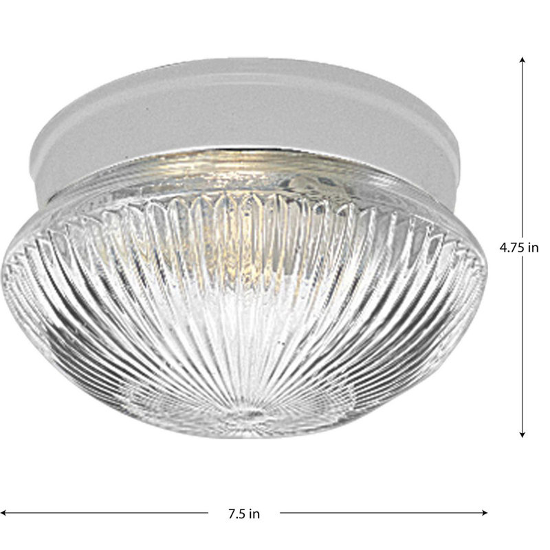 Aumiller Glass Flush Mount, White
