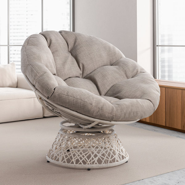 Mid Century Fabric Rocking Chair, Papasan Chair Accent Rocking Chair for  Living Room Bedroom,Steel Legs Relax Chair with Soft Padded,Ergonomic  Design (Color : Gray) : : Home