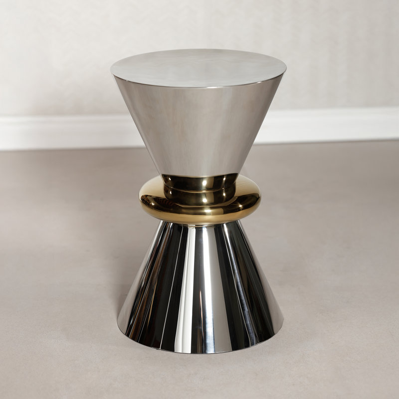 Edition Polished Stainless Steel Side Table