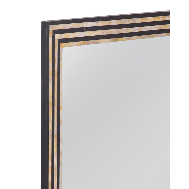 Miroir mural Johneice - noir et crème