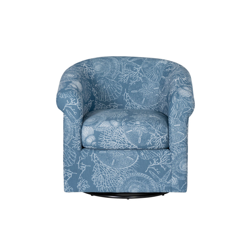 Fauteuil club Meig, Bleu / blanc