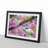 Bird in the Cherry Blossom Tree in Abstract - Picture Frame Graphic Art Print-55686053-55686052
