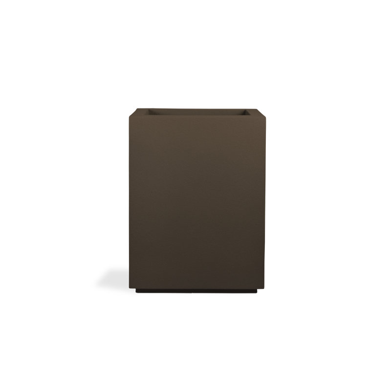 Boîte à fleurs en colonne pour l'extérieur 23 po x 18 po x 30 po Langer, Brun chocolat