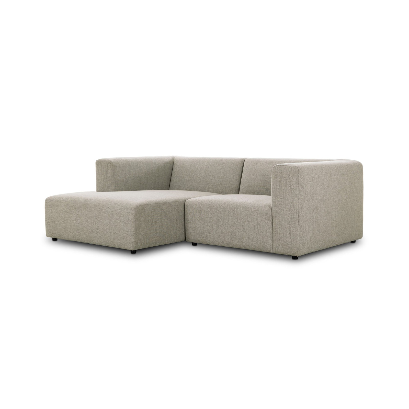 Upholstered Chaise Sectional, Napa Sandstone Polyester, Left Hand Facing