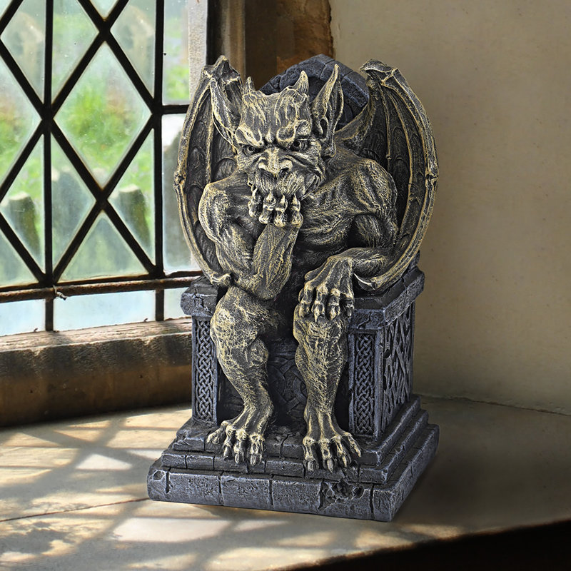 Petite statue trône et gargouille Hemlocks