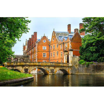 Cam Canal Of Cambridge University View, England. by Bnoragitt - Wrapped Canvas Print