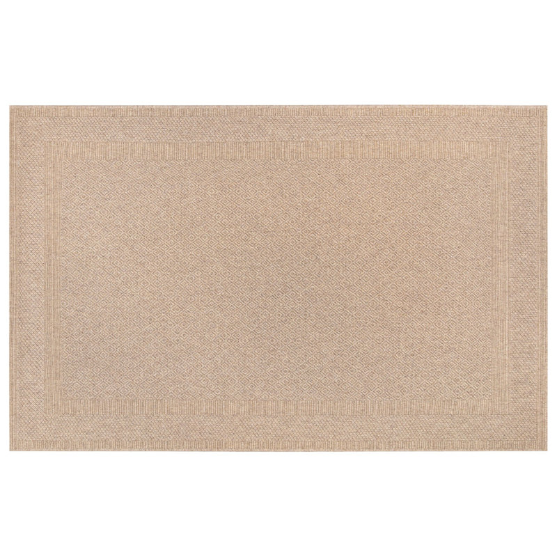 Tapis en laine de qualité supérieure, 6,6 x 9,5 pi, beige | 100% laine, 1,1 lb / pi², tissée à la machine avec base en coton / jute | Résistant aux taches, facile à nettoyer, texture douce | Idéal pour le salon, la chambre à coucher et les espaces repas