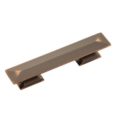 Bungalow Collection Rectangular Pull - 3" & 3-3/4" Center to Center Cabinet Pull Oil-Rubbed Bronze Highlighted - Transitional, Coastal Hardware for Drawers & Cabinets