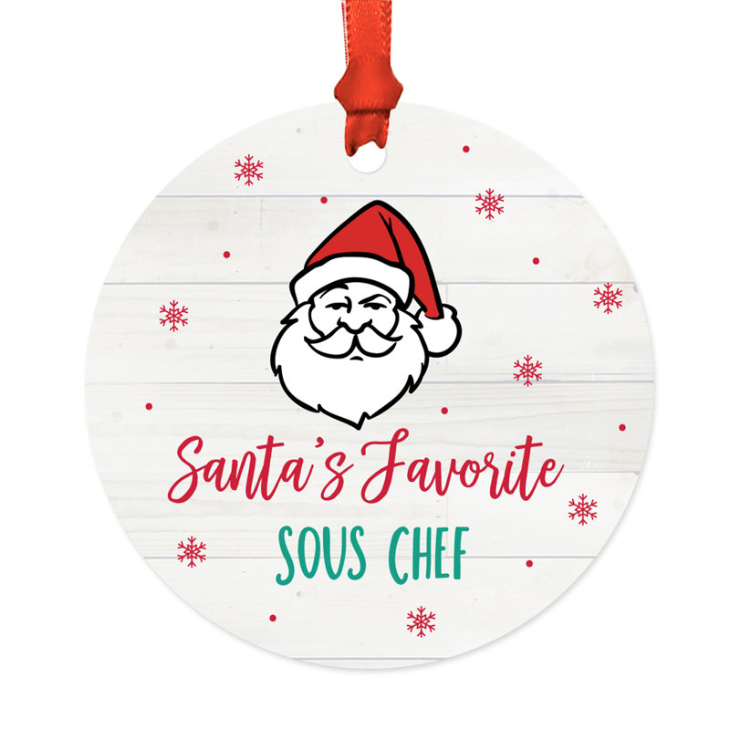 Ornement en forme de boule ronde du père Noël favorite