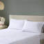 Lit en microfibre douce avec édredon brossé taupe-118740032