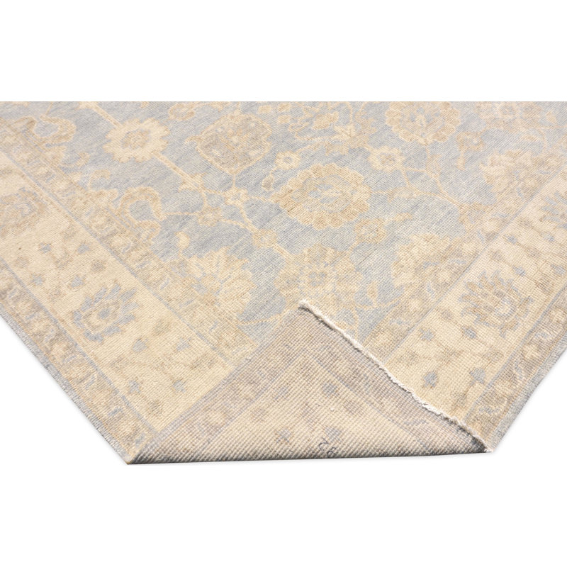 Nomad Wool Oriental Area Rug in Ivory, Rectangle 9' x 12'