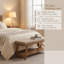 Banc rembourré élégant avec tablette de rangement - capacité de 350 lb, siège multifonctionnel moderne pour la chambre à coucher, le vestibule ou le salon-131633183