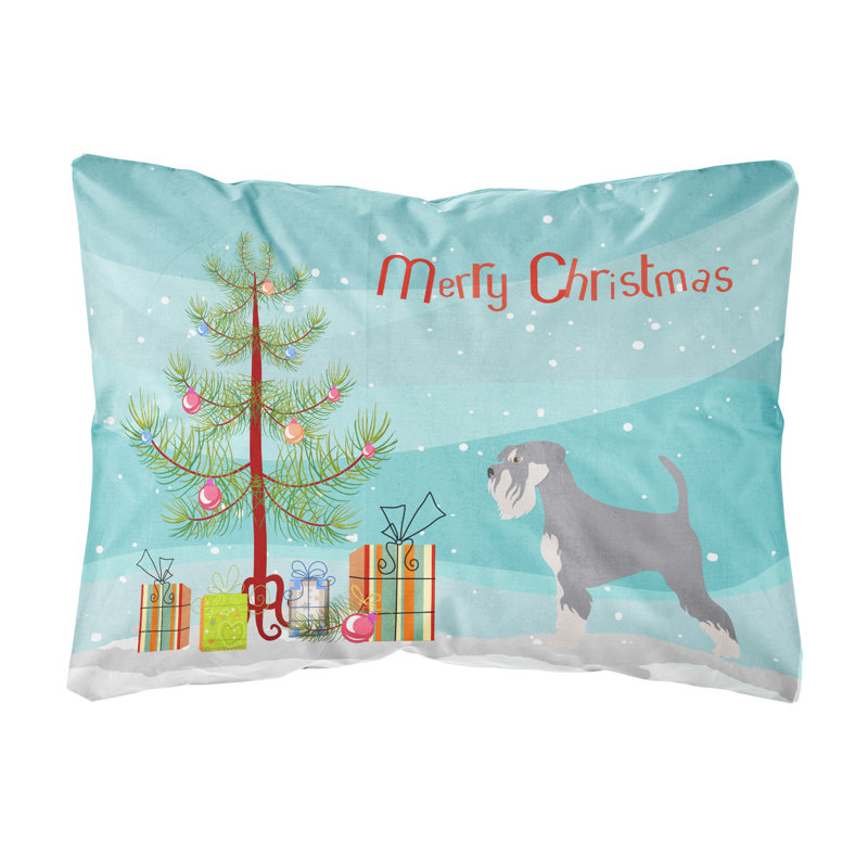  Coussin intérieur / extérieur Schnauzer Christmas