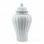 Pale Blue Fluted Jar with Lid