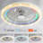 Makaiyla 20" Flush Mount Ceiling Fan Lights With RGB LED and Remote&App Control