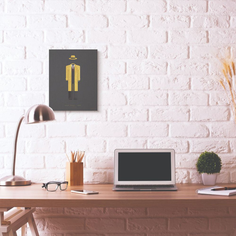 « dick tracy célèbre people personnages style design », impression sur toile, H 20 po x l 16 po, Toile tendue