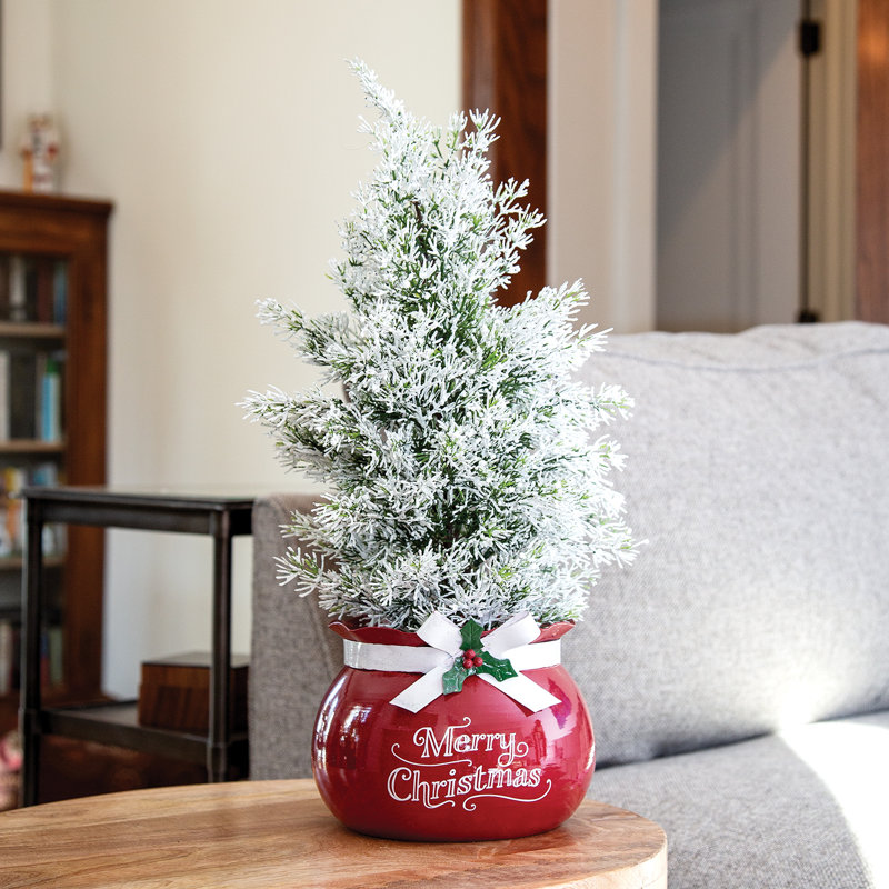 Sac de père Noël rouge en métal «Merry Christmas»