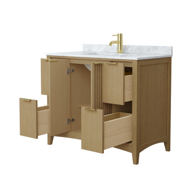 Meuble-lavabo simple avec plateau en marbre Palmilla