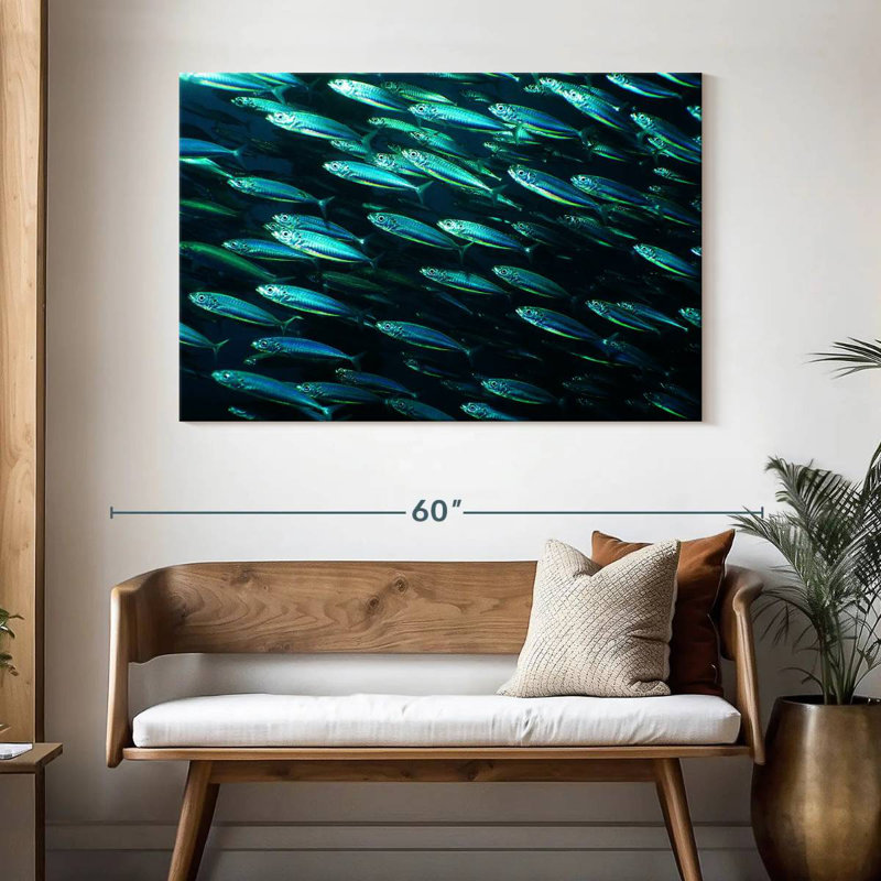 Banc de poissons, H 32 po x l 48 po