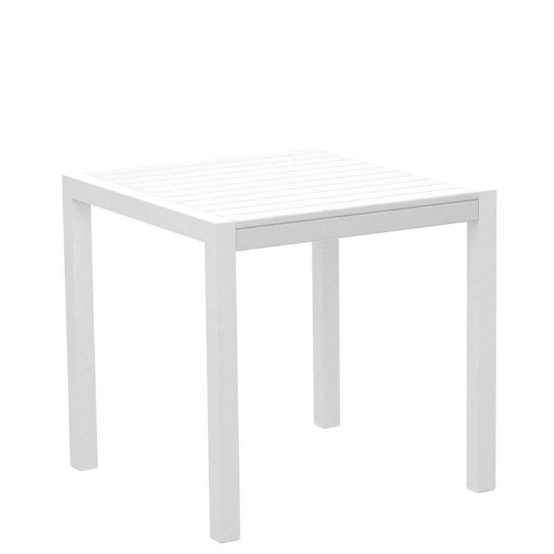 Table de salle à manger POLYWOOD MOD, Blanc, Blanc, L 29,75 po x P 29,75 po