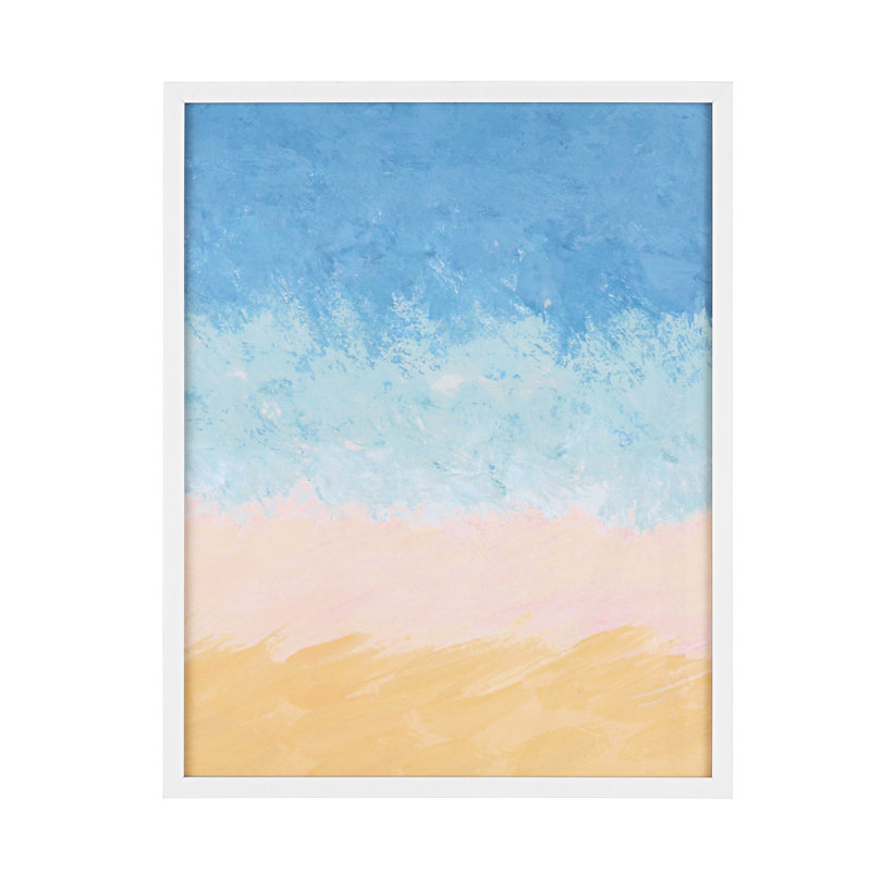 Shoreline Light Blue and Sand Abstract Canvas Print