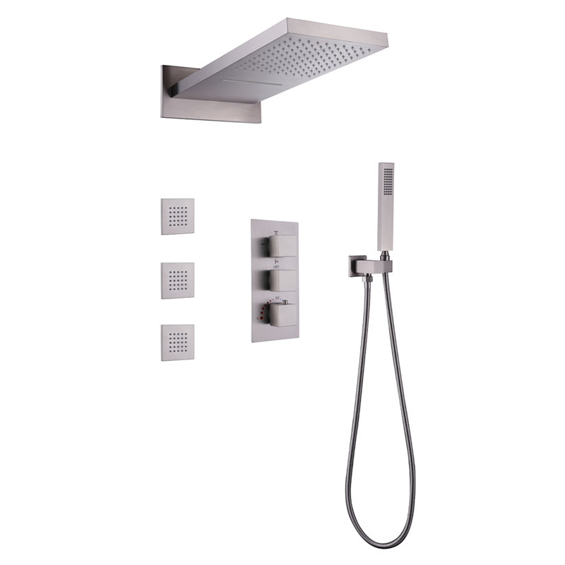 All-In-One Kit with Rough in-Valve, Brushed Nickel