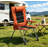 5-Position Adjustable Reclining Camping Chair, Side Pocket & Carry Bag, Heavy Duty , Portable Outdoor Chair for Beach, Camping, Patio, Orange-129597257
