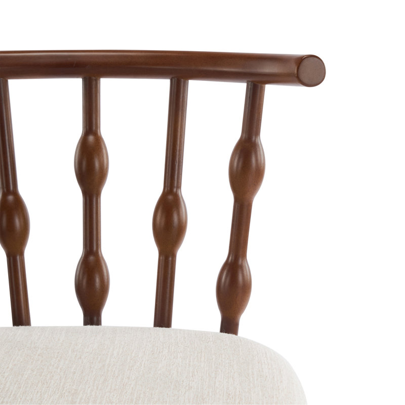 Tabouret de bar d'intérieur en bois Doria, ensemble de 2, Walnut