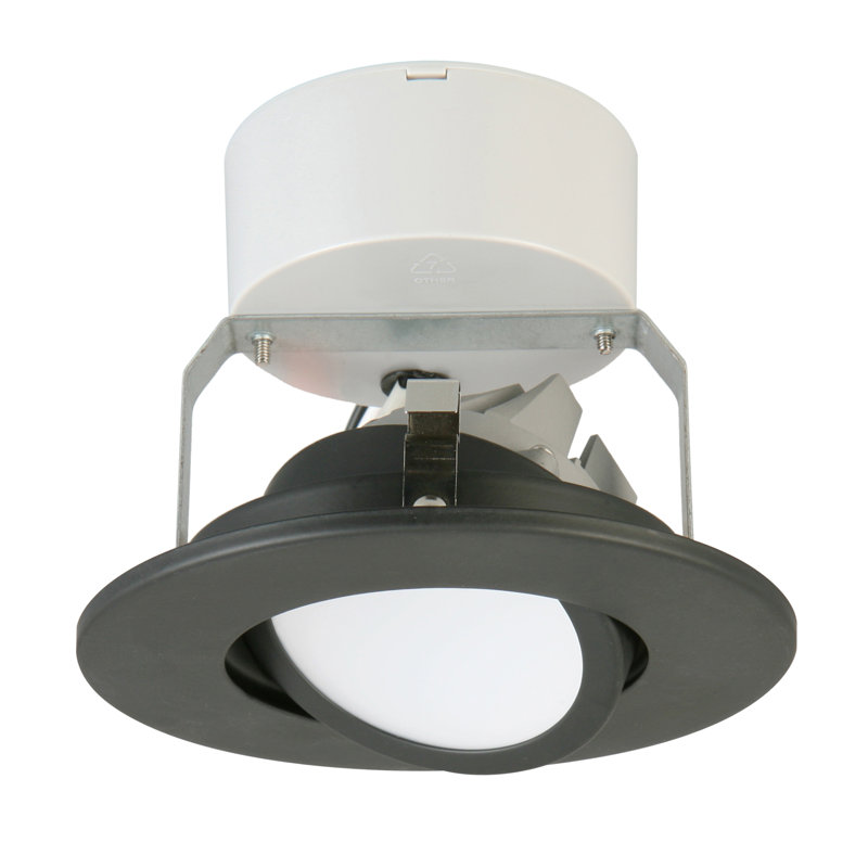 8 Watt LED Retrofit Recessed Lighting Kit, Matte Black