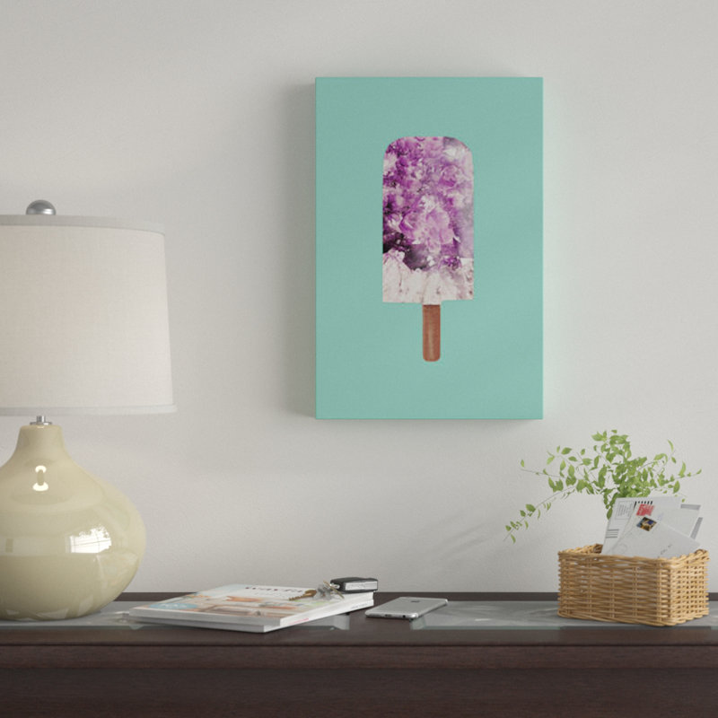 « améthyste popsicle », impression sur toile tendue, H 12 po x l 8 po x P 0,75 po, Pas de tapis, Toile tendue