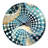 Blue Celestial Geometry Geometric - Geometric  Wall Clock-101236147