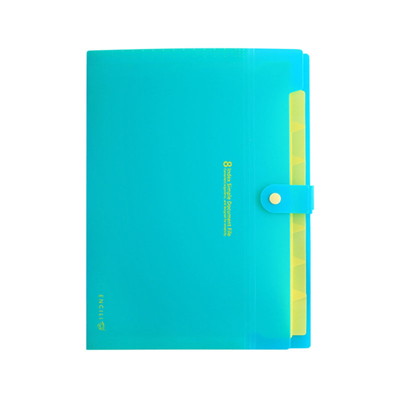 Backpack 8 Into Folder A4 Folder Office Storage Bag  File Storage Folder Test Paper Classification Organ Bag, Sky Blue