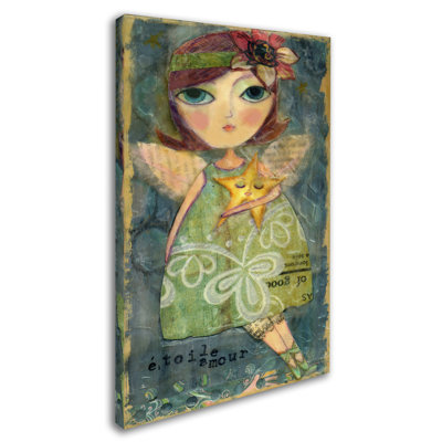 «Big Eyed Girl Star Lover Fairy» de Berkley, reproduction sur toile tendue