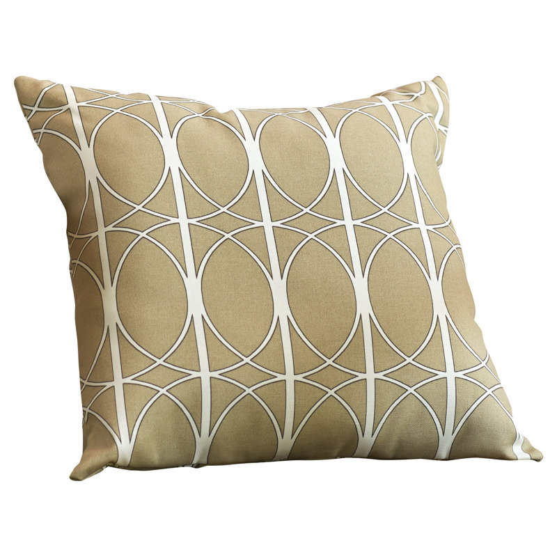 Kuhlmann Indoor / Outdoor Geometric Throw Pillow, Charcoal, 18" H x 18" W