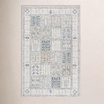 Hand-Tufted Geometric Wool Rug