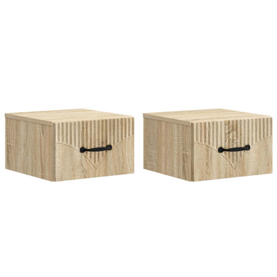34.5cm W Manufactured Wood Bedside Table