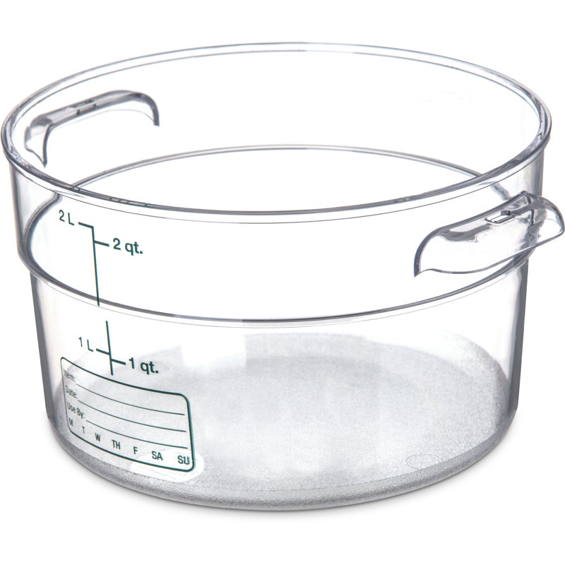 Carlisle Food Service Products 64 oz. Contenant alimentaire circulaire en plastique