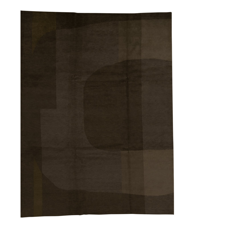 Tapis brun et multicolore de haute qualité noué à la main