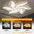 Flush Mount Modern Ceiling Fan with Dimmable LED Light Kit, RC, Reversible Blades, 6 Speeds - Windmill-871555630