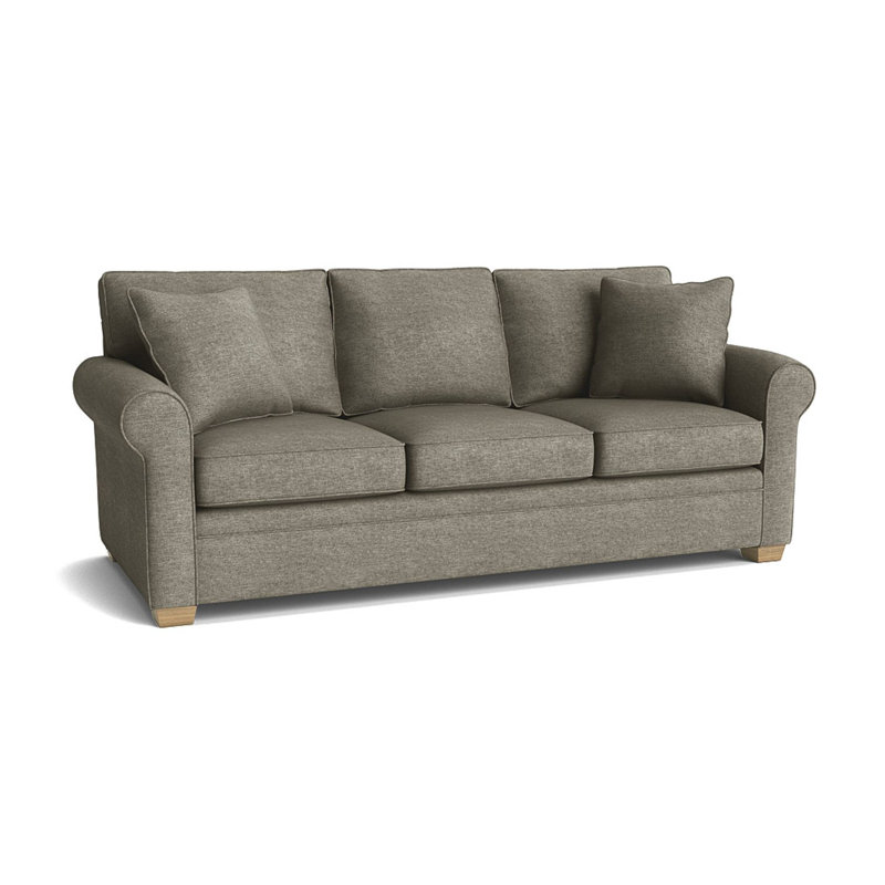 Quaker Upholstered 84'' Sofa, Unfinished, Jango Mushroom