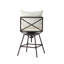 Tabouret de bar d'extérieur pivotant à hauteur réglable avec coussins
